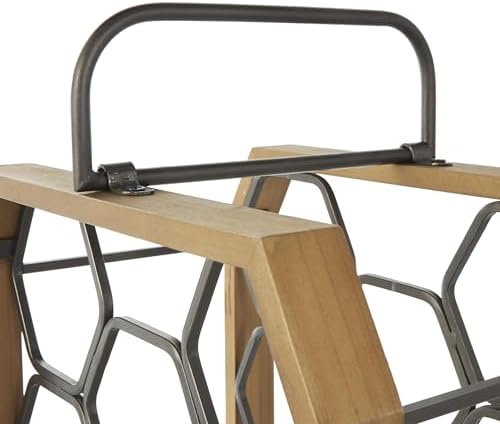 Deco 79 Industrial Wood Wine Rack with 11 Slots