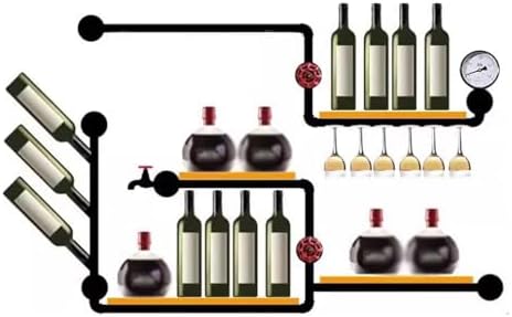 GRFIT Wall-Mounted Wine Rack Industrial Style