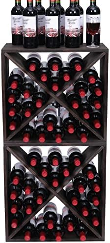 FDHUIJIA 48-Bottle Solid Wood Wine Rack