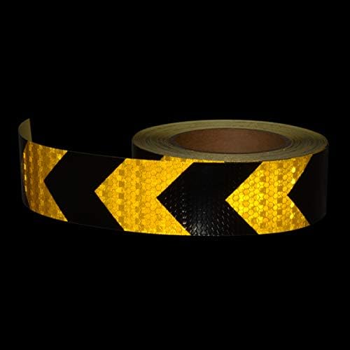 AISEY 2 x 30ft Reflective Safety Tape Yellow Black Waterproof 1
