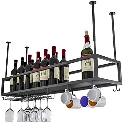 ZJDYDY Wall-Mounted Wine Rack with Glass Holder