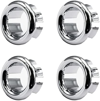 4 Pack Chrome Overflow Drain Cover for Sink Basins