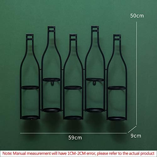 Wrought Iron Gold Wine Rack for Wall Mount