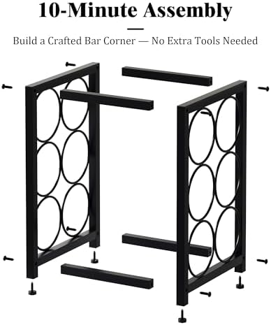 Hjarta 6-Bottle Space-Saving Wine Rack