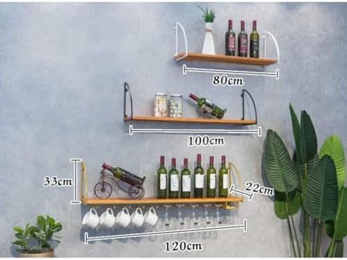Industrial Style Wall Mounted Wine Rack Organizer