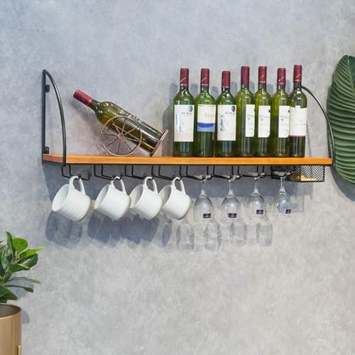 Industrial Style Wall Mounted Wine Rack Organizer