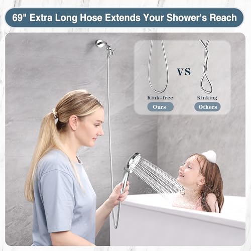 Bright Showers Handheld Showerhead with 9 Spray Settings 1