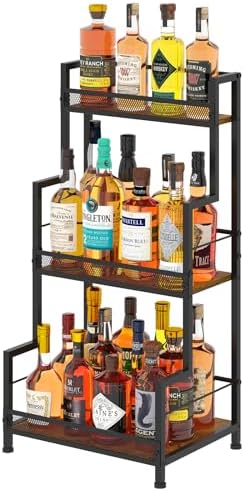 Bliesosfud Upgraded 3 Tier Liquor Stand for Home Bar