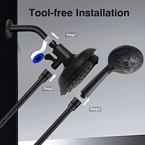 INAVAMZ 2-IN-1 Handheld Shower Head Combo with 60 Hose