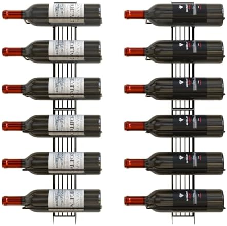 J JACKCUBE DESIGN Wall-Mounted Wine Rack for 12 Bottles 1