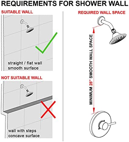 Egretshower Handheld Rain Shower Combo with 275 Slide Bar