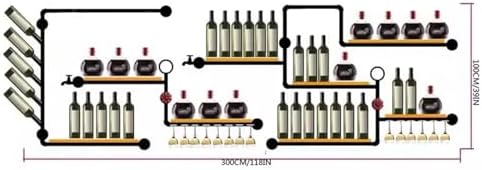 Industrial Style Wall-Mounted Wine Rack