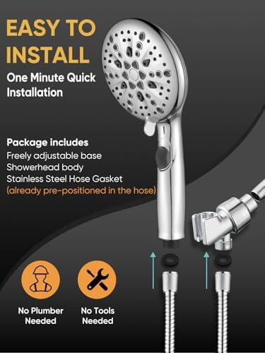 Cobbe 9 Function Handheld Shower Head with Power Wash