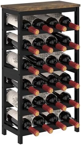 MOGELAFOO 6 Tier Bamboo Wine Rack 24 Bottles