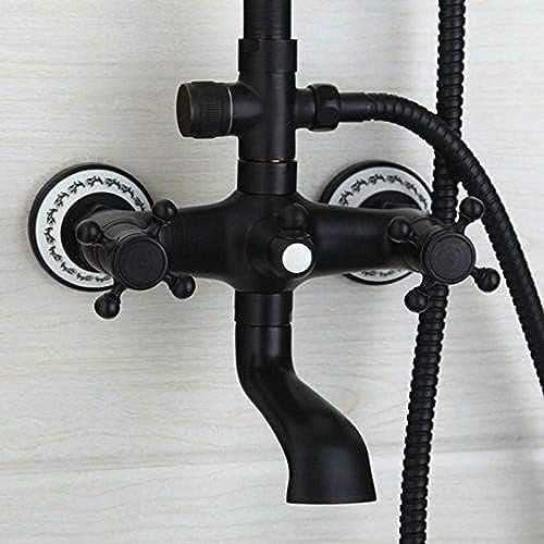 TECKI 8 Inch Oil Rubbed Bronze Bath Shower Trim Set