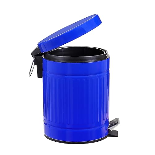 5L Round Step Pet Trash with LidMini Metal Pedal Bin