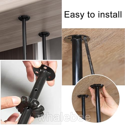 Whalebee Wall-Mounted Wine Glass Rack - 7 Sizes Black Gold