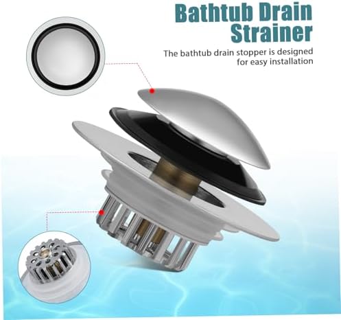Yardenfun Full Copper Tub Drain Hair Catcher Pop-up Stopper