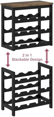 MOGELAFOO 6 Tier Bamboo Wine Rack 24 Bottles