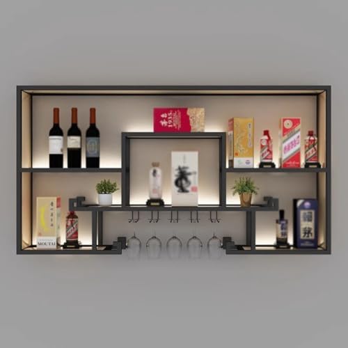 Industrial Wine Racks Wall Mounted for Home Bar Display
