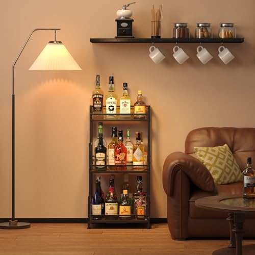 Bliesosfud Upgraded 3 Tier Liquor Stand for Home Bar