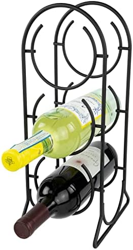 Spectrum 3-Bottle Horseshoe Wine Rack Black