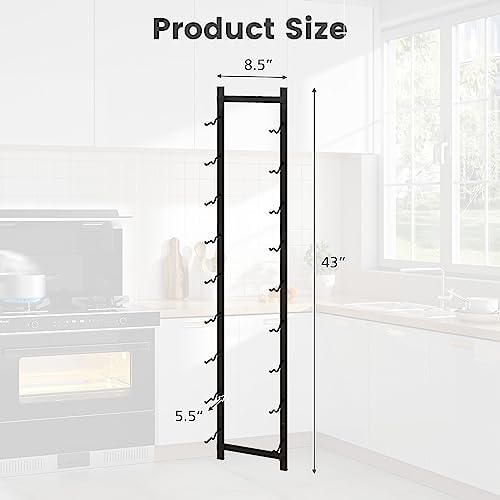 GOFLAME Wall Mounted Wine Rack for 9 Bottles