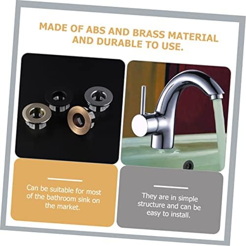 Gadpiparty 2Pcs Brass ABS Sink Overflow Cover