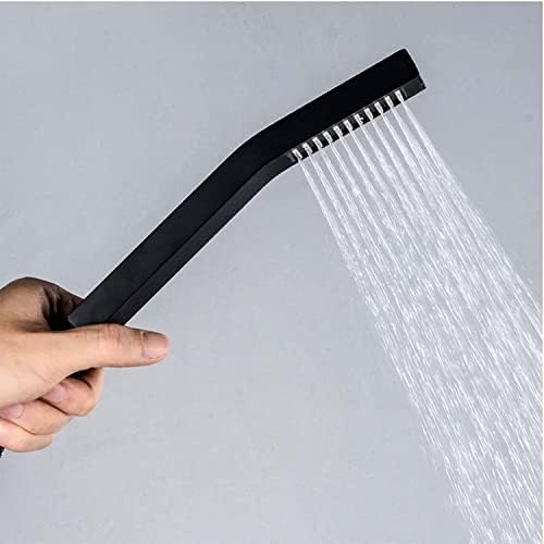 Black Rainfall Shower System with Handheld Head