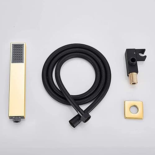 Black Gold Rain Shower System with Handheld
