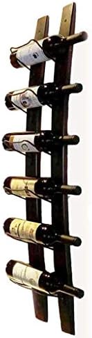 630 Bottle Wall-Mounted Wine Rack with Rustic Wood Finish