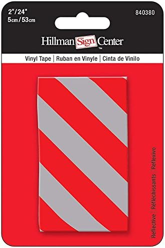 Hillman Reflective Tape Red Silver 5 Count