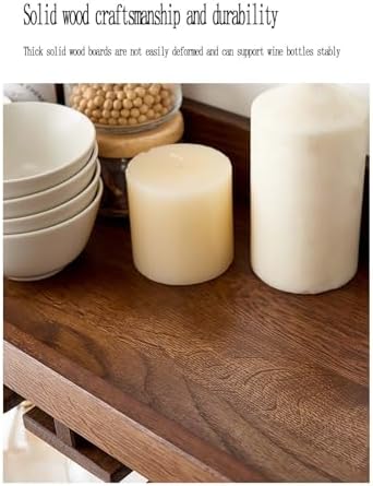 ZUGIATP Floating Wine Rack Wall Mounted Wood Storage Stand