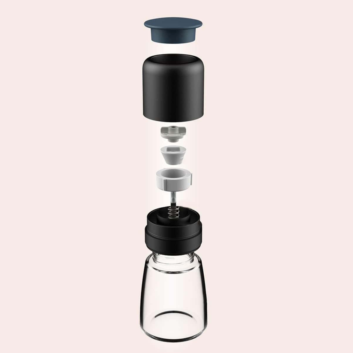 Alipis 304 Stainless Steel Glass Pepper Salt Shaker Set