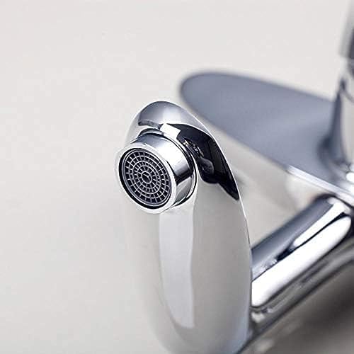 TECKI Square Chrome LED Rain Shower Trim System 8 Inch