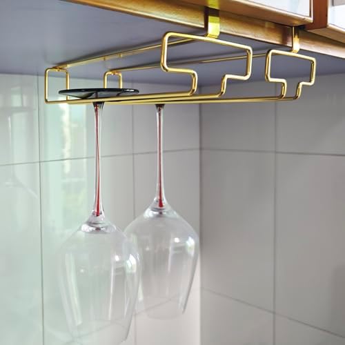 2Pcs Wine Glass Hanger - Quick-Install No-Drill Stemware Organizer