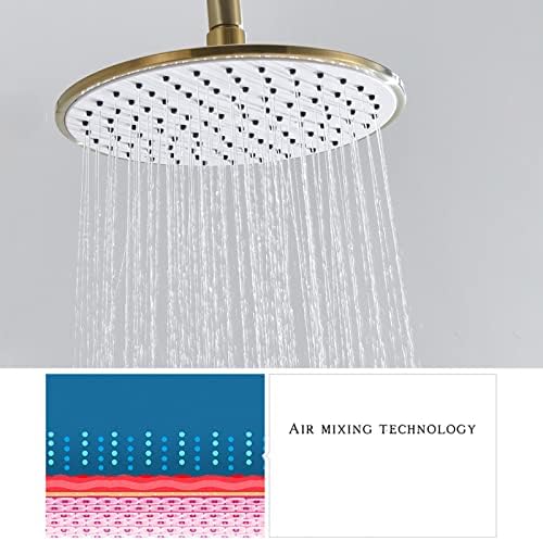 uhyOHF Rain Shower System Set with Adjustable Handle and Handheld Shower