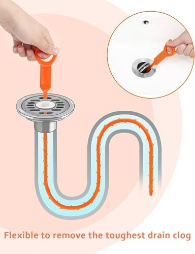 AHUONEL 4Pcs Drain Cleaner Tool Set