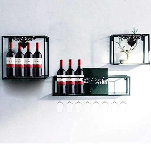 Pimex Wall-Mounted Wine Rack 2 Storeys Iron