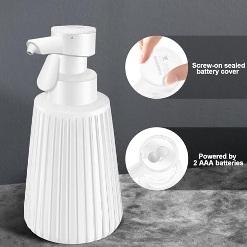 MoKasi 85oz Automatic Soap Dispenser - Touchless Adjustable Volume Durable White Resin
