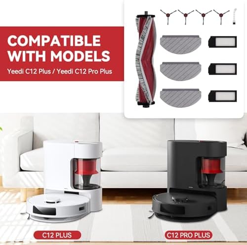 GreeSuit 12-Piece Vacuum Replacement Kit for Yeedi and ECOVACS