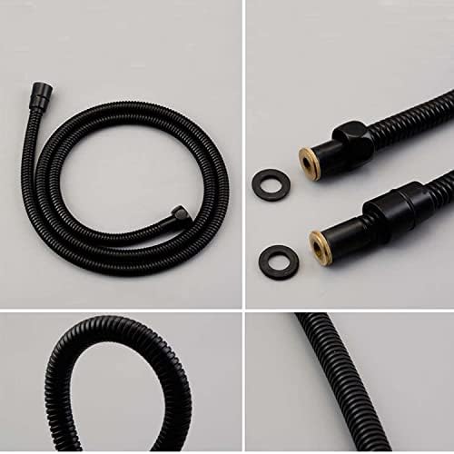 Black Rainfall Shower System with Handheld Head