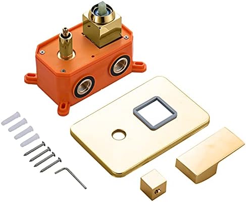 Gold Shower Faucet Set with 6 Massage Jets