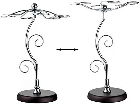 MyGift 6-Hook Wine Glass Holder with Scrollwork Design