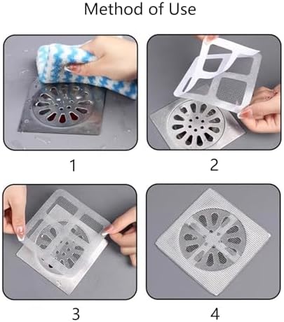 BOYYOEE Disposable Drain Hair Catcher 4x4 Inch 30 PCS Pack