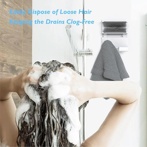 Oneasmot Shower Hair Catcher Wall - White