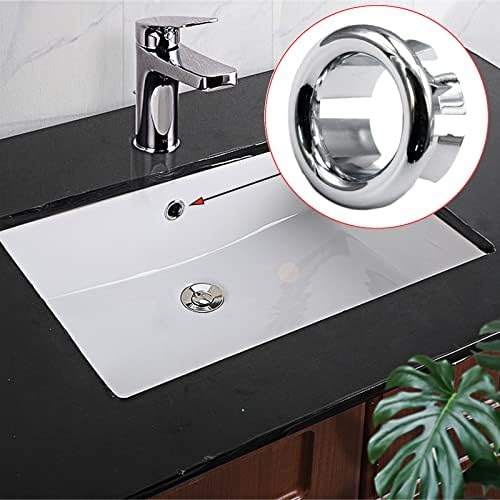 4 Pack Chrome Overflow Drain Cover for Sink Basins