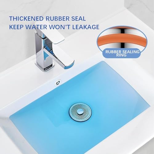 Eptaufty Bathroom Sink Drain Strainer with Spring Core