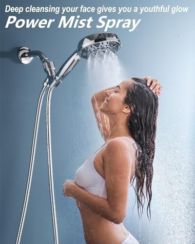 Diiwet 7 Settings Handheld Showerhead with Power Wash