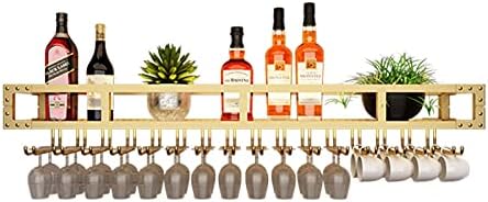 Wall-Mounted Wine Rack - Wrought Iron Goblet Holder with Large Capacity
